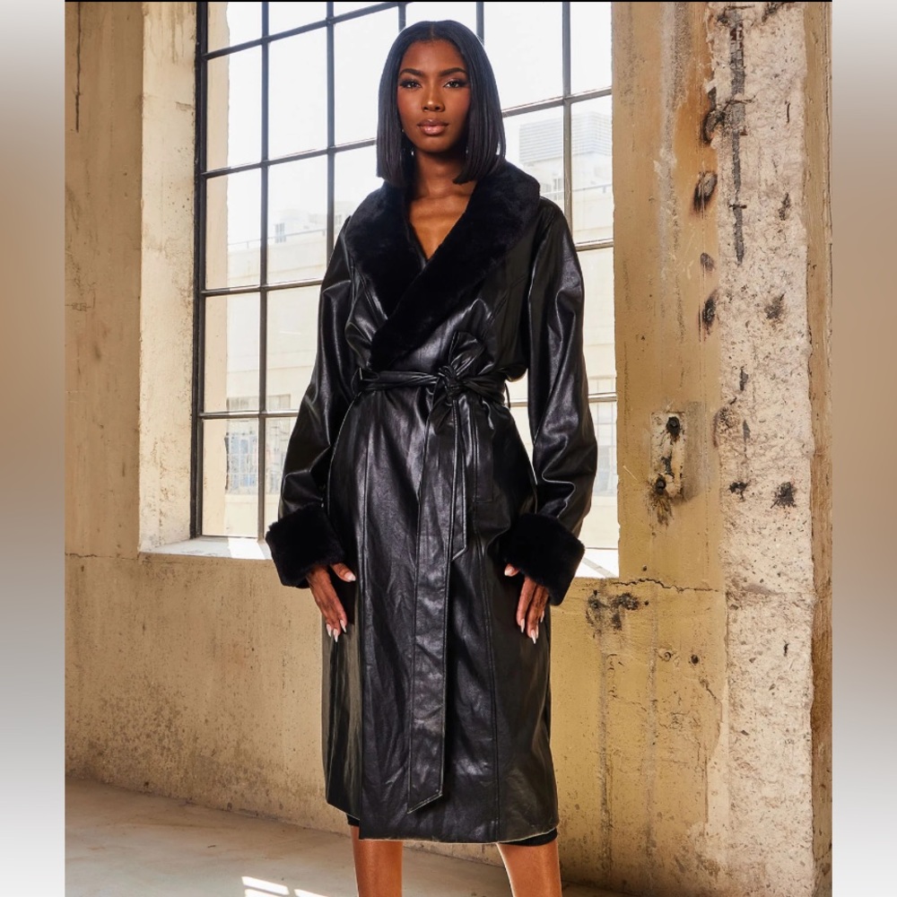 NWT Fashion Nova faux leather jacket